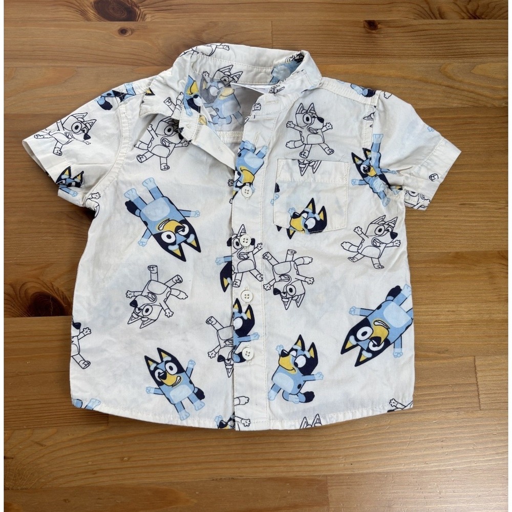 Bluey Toddler Button Down Shirt Size 12 Months